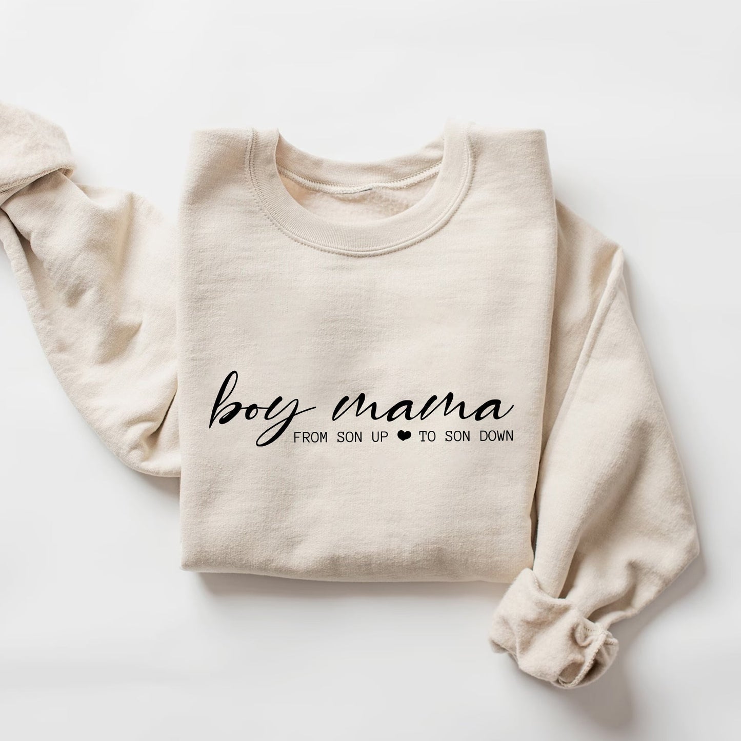 EnjoyMyDesign LLC Boy Mama Crewneck Sweatshirt - Crafted with Purpose | Everyday Customs Co. - Sweatshirts