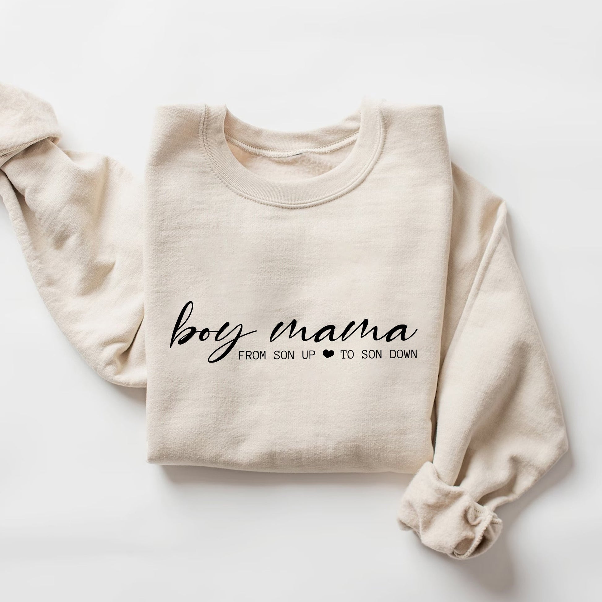 EnjoyMyDesign LLC Boy Mama Crewneck Sweatshirt - Crafted with Purpose | Everyday Customs Co. - Sweatshirts