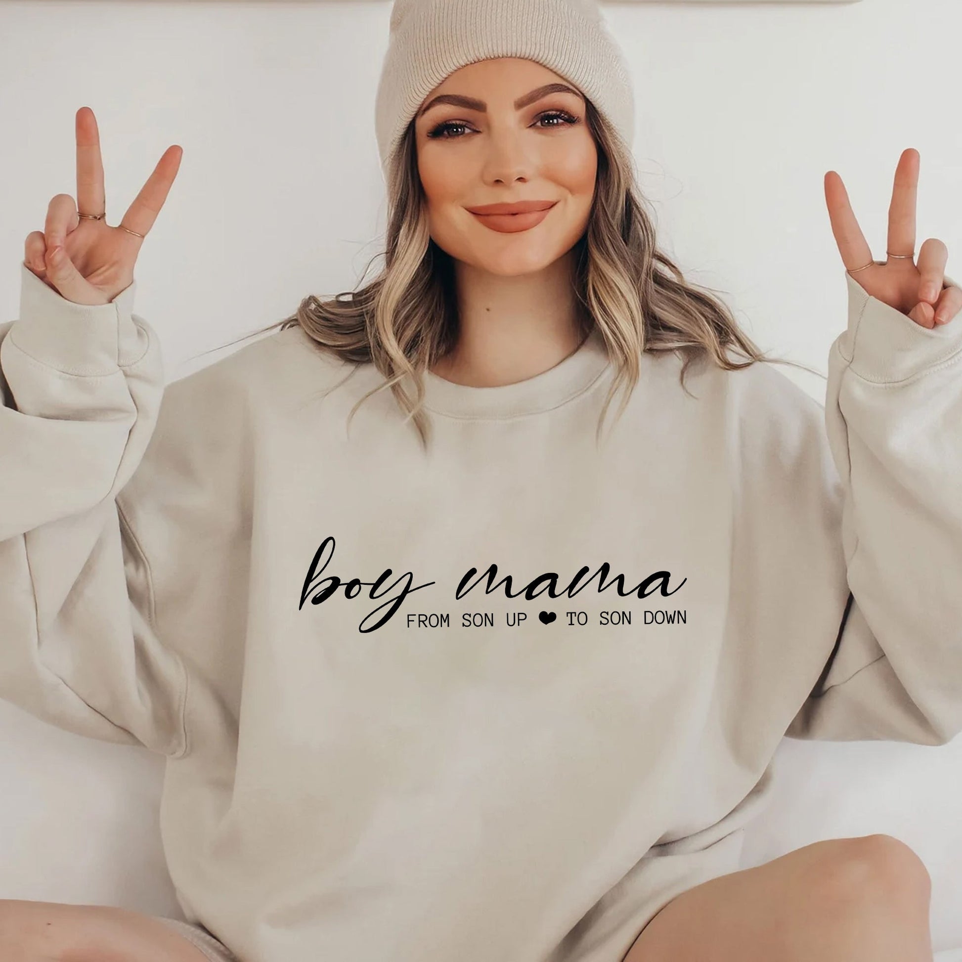 EnjoyMyDesign LLC Boy Mama Crewneck Sweatshirt - Crafted with Purpose | Everyday Customs Co. - Sweatshirts