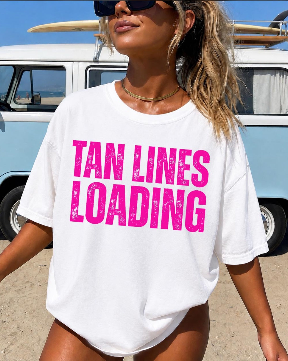 Tan Lines Loading Beach Tee - Comfort Colors Graphic Tee | Everyday Customs Co.