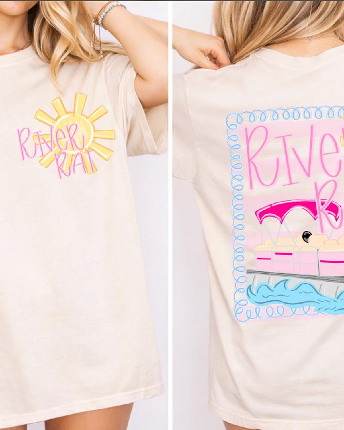 River Rat Pocket & Back Print Tee - Comfort Colors Graphic Tee | Everyday Customs Co.
