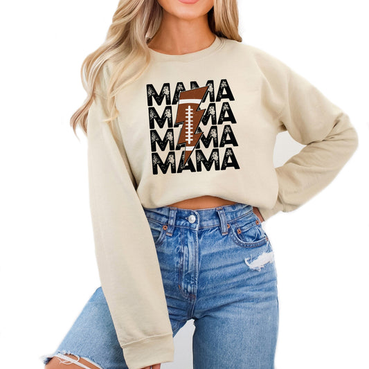 Everyday Customs Co. Football Mama Sweatshirt - Soft Gameday Apparel | Everyday Customs Co. - Sweatshirts