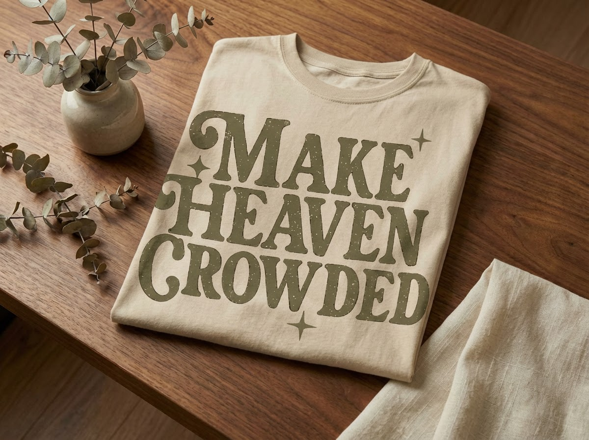 Everyday Customs Co. Make Heaven Crowded Christian T-Shirt - Crafted In-House | Everyday Customs Co. - Apparel & Accessories
