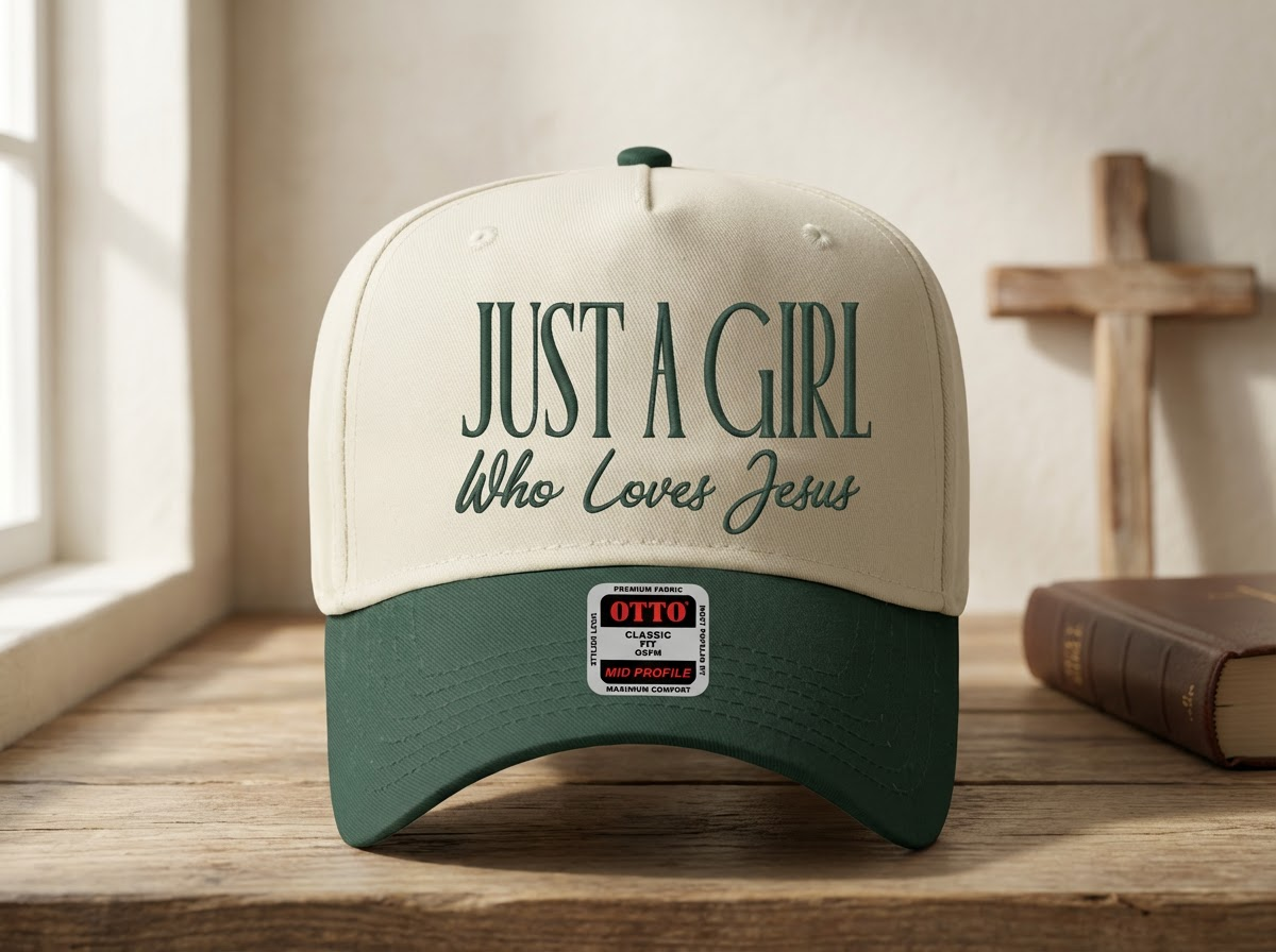 Hey Jude Graphic Tees Just a Girl Who Loves Jesus Trucker Hat - Apparel & Accessories