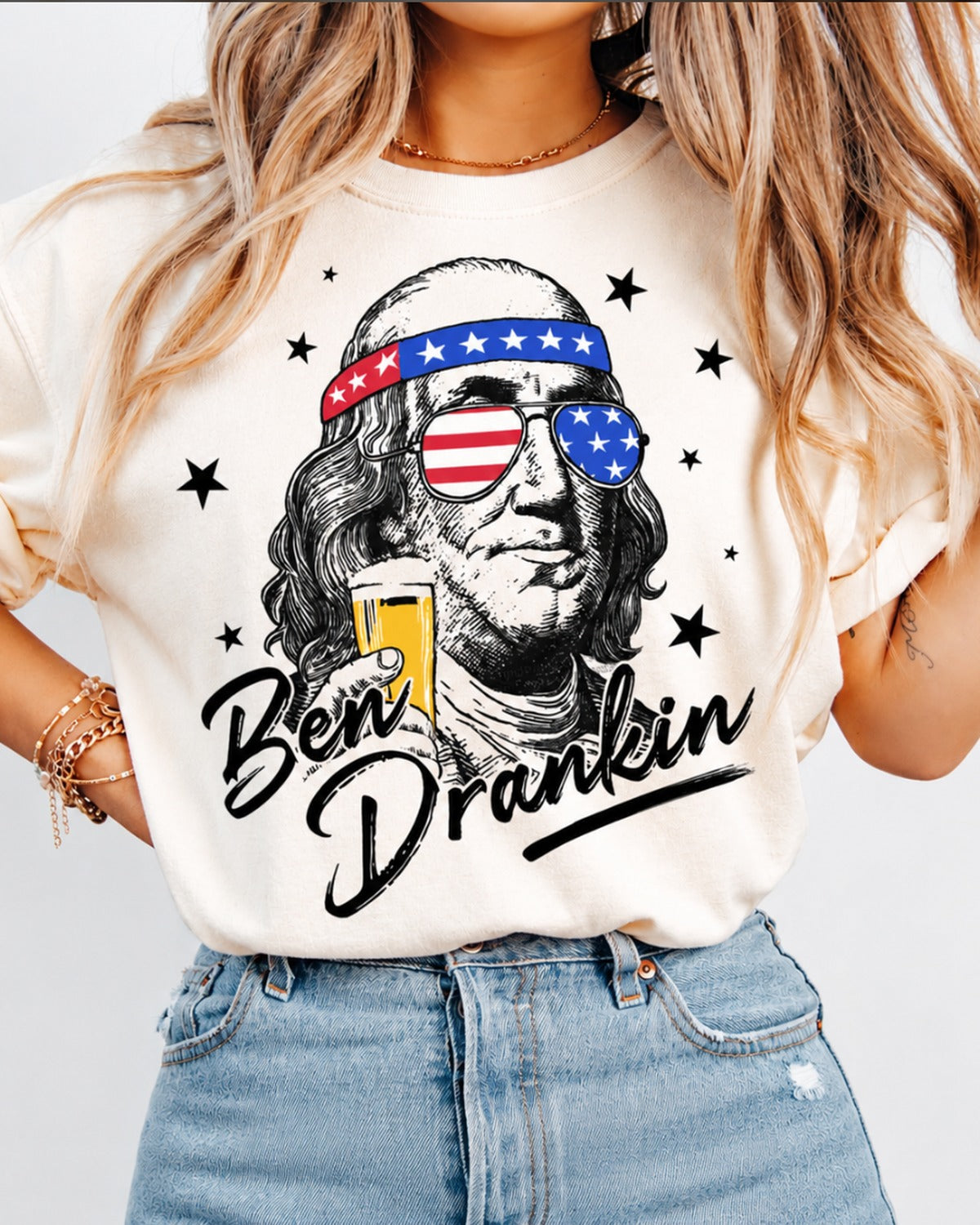 Ben Drankin 4th of July Tee - Comfort Colors Graphic Tee | Everyday Customs Co.