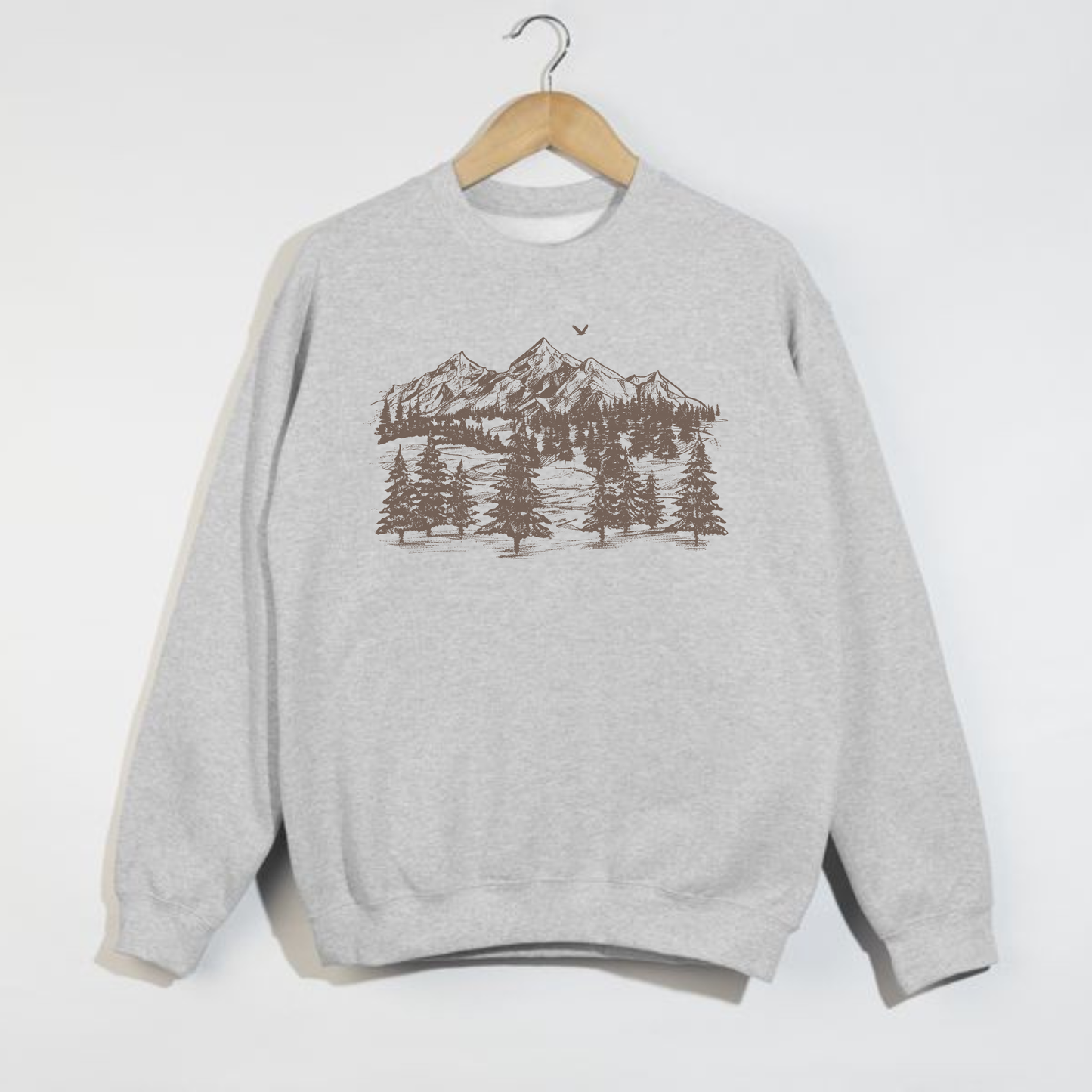 Hey Jude Graphic Tees Mountain View Crewneck Sweatshirt - Apparel & Accessories