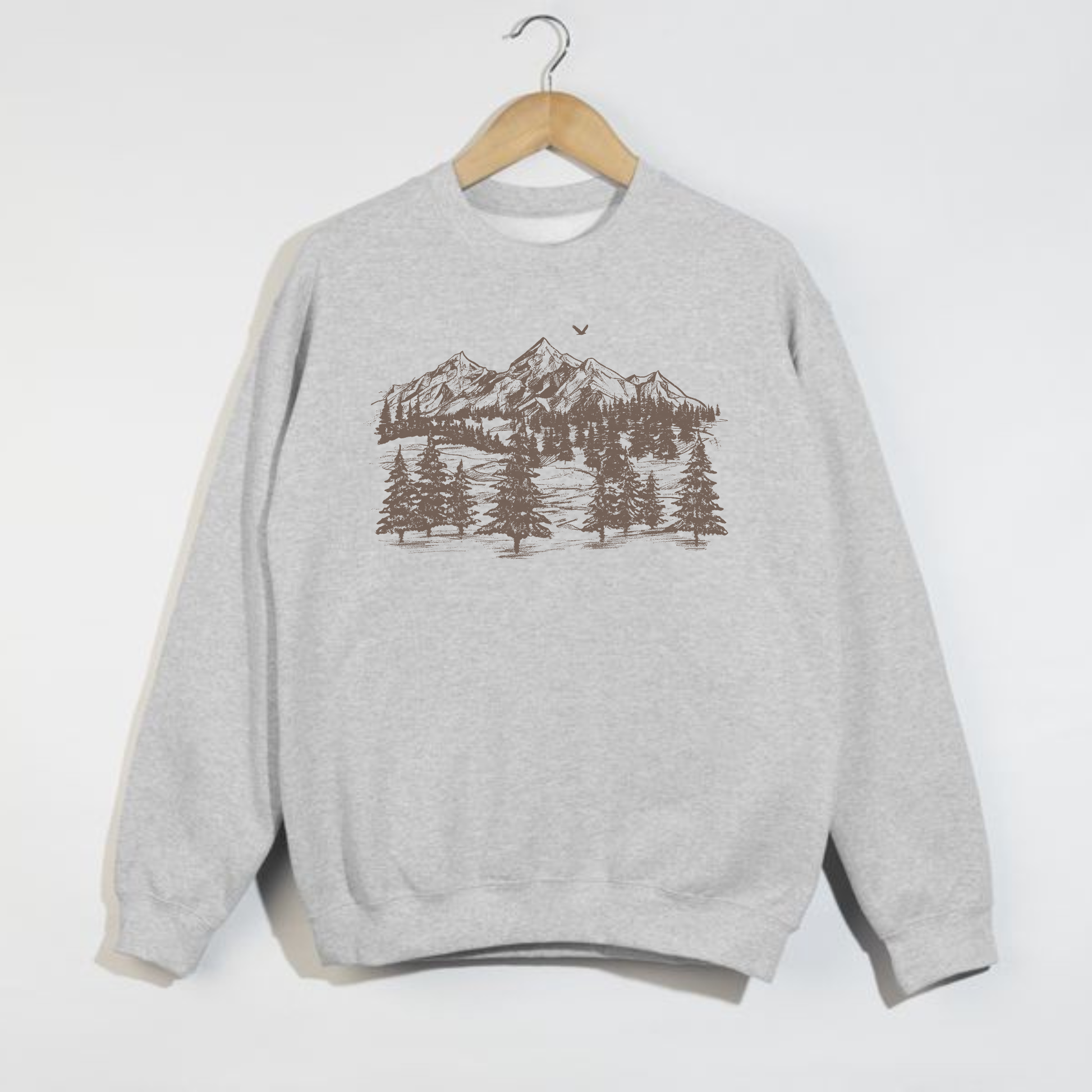 Hey Jude Graphic Tees Mountain View Crewneck Sweatshirt - Apparel & Accessories