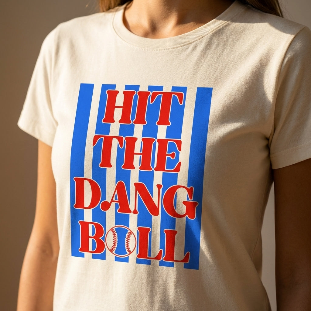 Everyday Customs Co. Hit The Dang Ball Baseball Graphic Tee - Crafted for Comfort | Everyday Customs Co. - T-Shirts