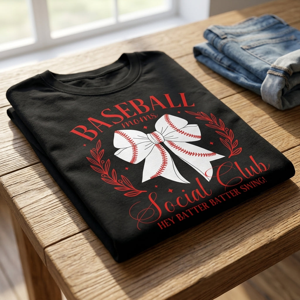 Close-up of custom heavyweight cotton T-shirt showing fabric texture, reinforced stitching, and material quality on a natural wooden surface.