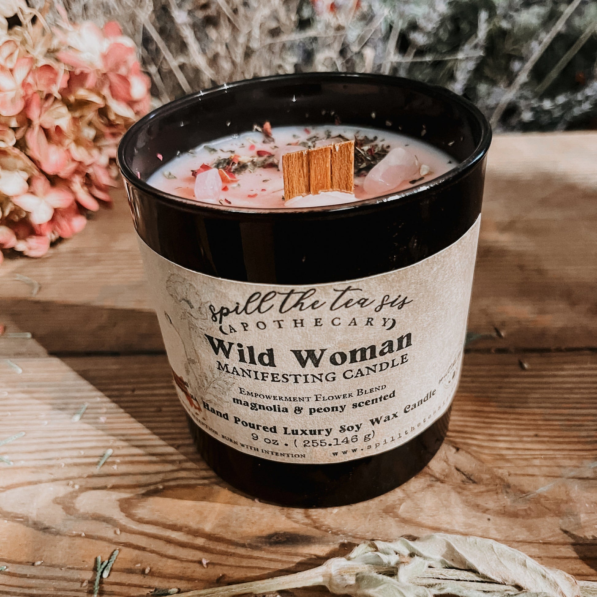 Spill The Tea Sis Apothecary Wild Woman Divine Feminine Goddess Candle | Empowerment Manifestation Soy Wax Candle - Apparel & Accessories