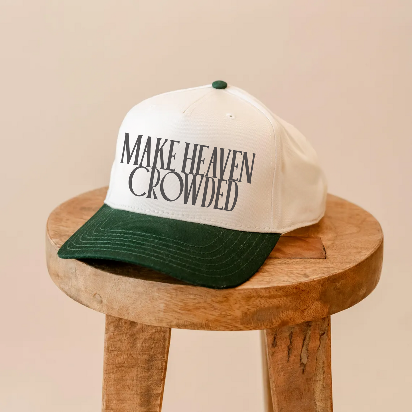 Hey Jude Graphic Tees Make Heaven Crowded Trucker Hat | Christian Faith Cap - Apparel & Accessories