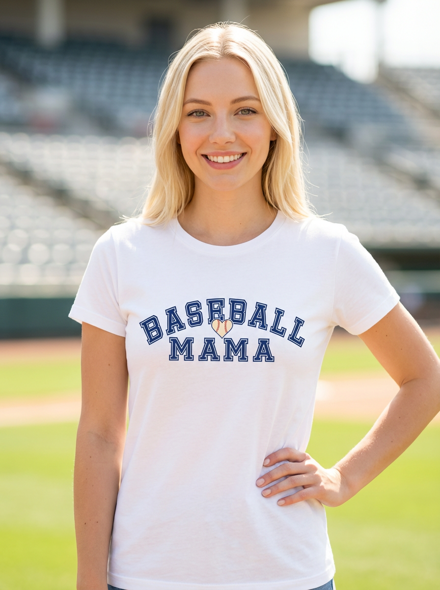 Everyday Customs Co. Custom Baseball Mama Tee - Personalized Sleeve Names | Everyday Customs Co. - T-Shirts