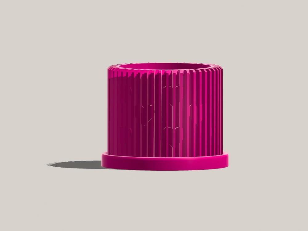Rosebud HomeGoods Modern Heart Planter with Saucer – Ribbed 3D Printed Home Decor - Apparel & Accessories Planter