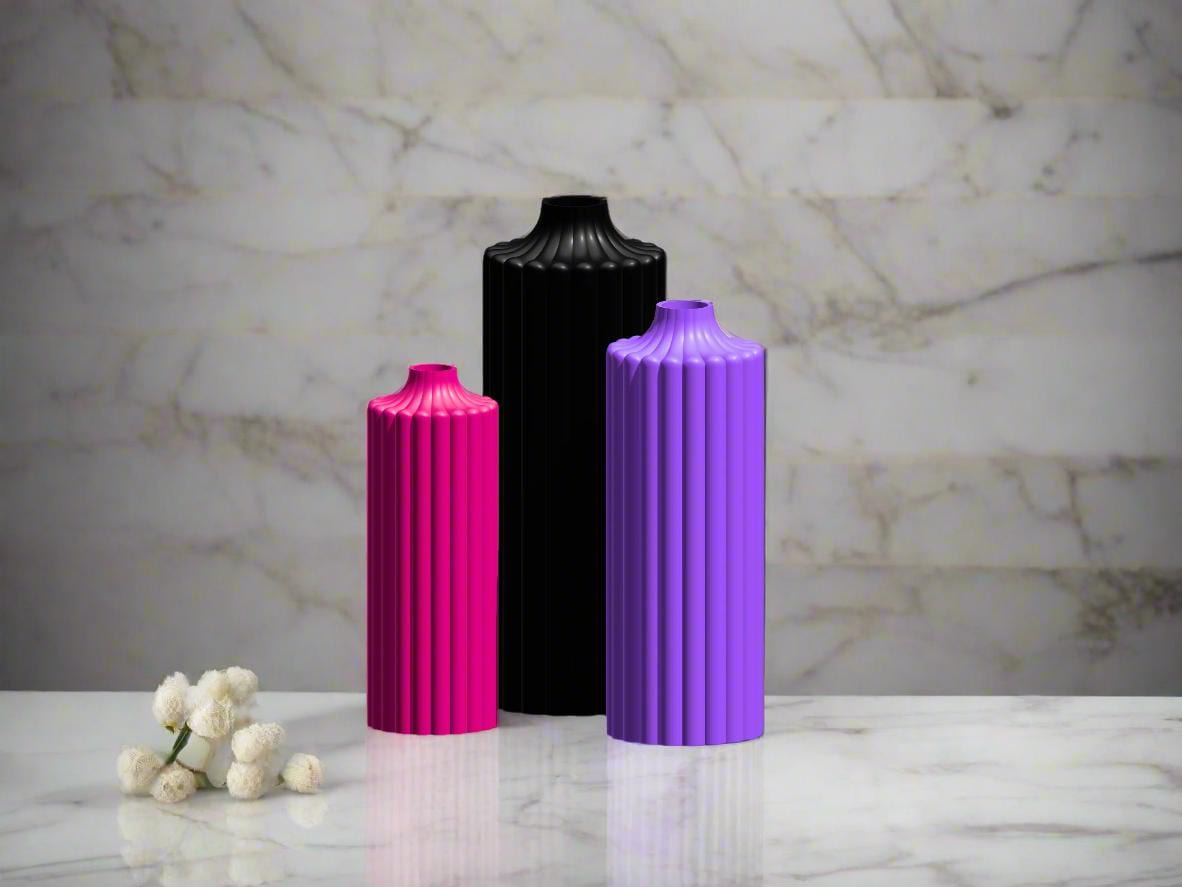 Rosebud HomeGoods Sculptural Floral Vase – Modern Statement Piece, Bold Colors, Plant-Based Material - Apparel & Accessories Vases