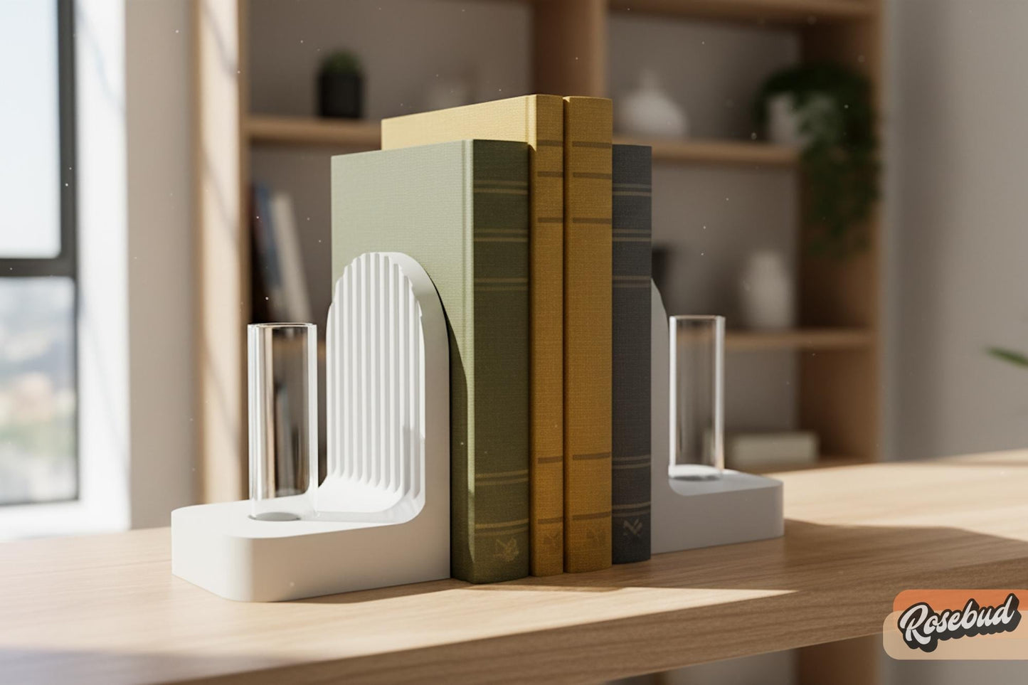 Rosebud HomeGoods Modern 3D Printed Bookend Propagation Station, PLA Plant Decor - Apparel & Accessories