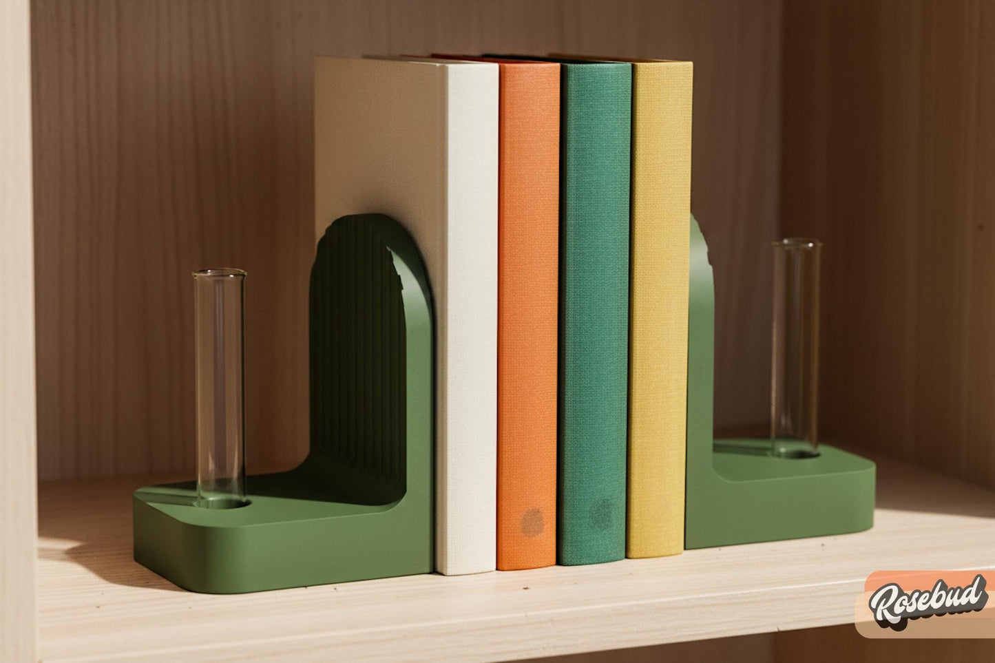 Rosebud HomeGoods Modern 3D Printed Bookend Propagation Station, PLA Plant Decor - Apparel & Accessories