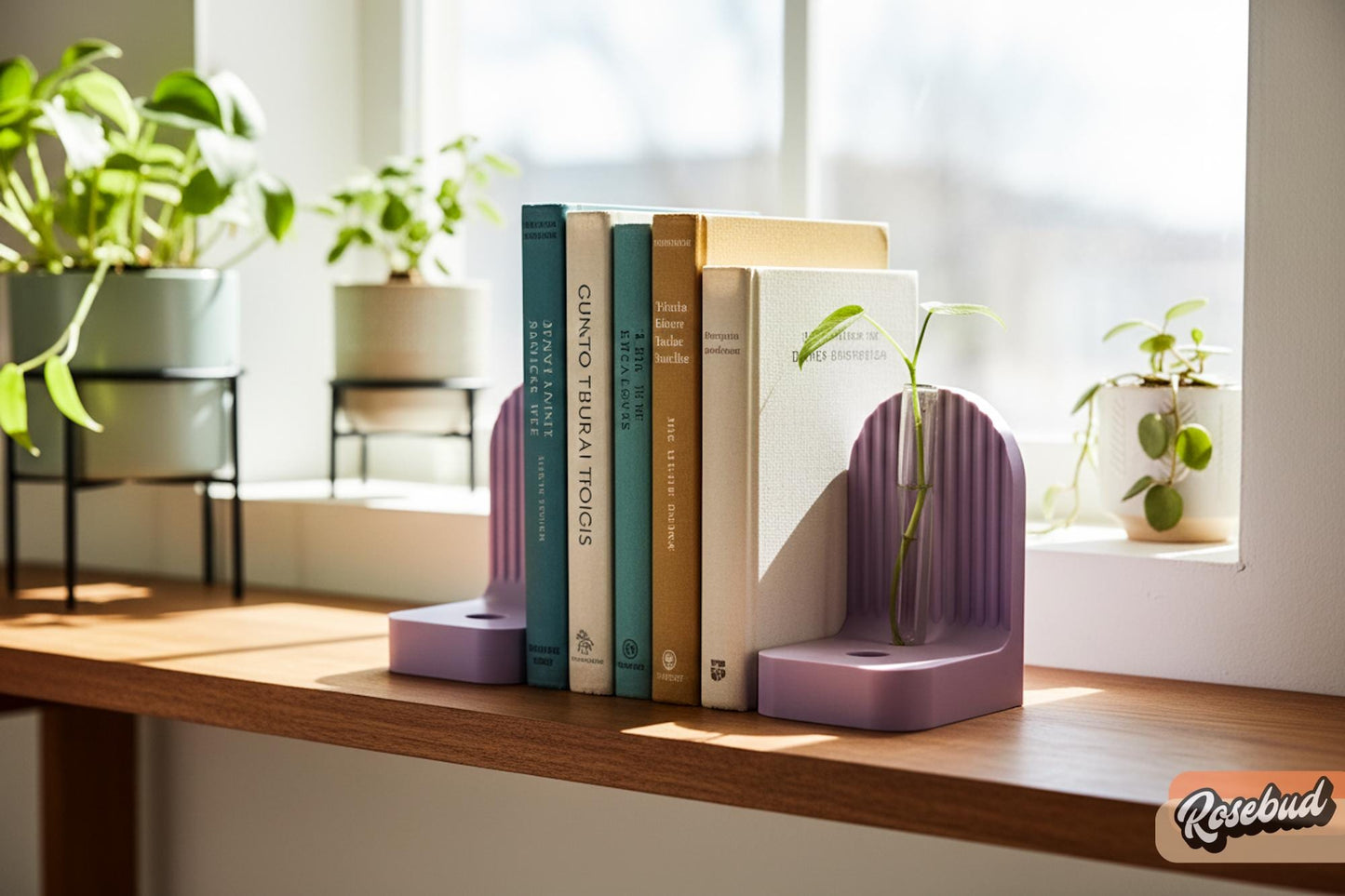 Rosebud HomeGoods Modern 3D Printed Bookend Propagation Station, PLA Plant Decor - Apparel & Accessories