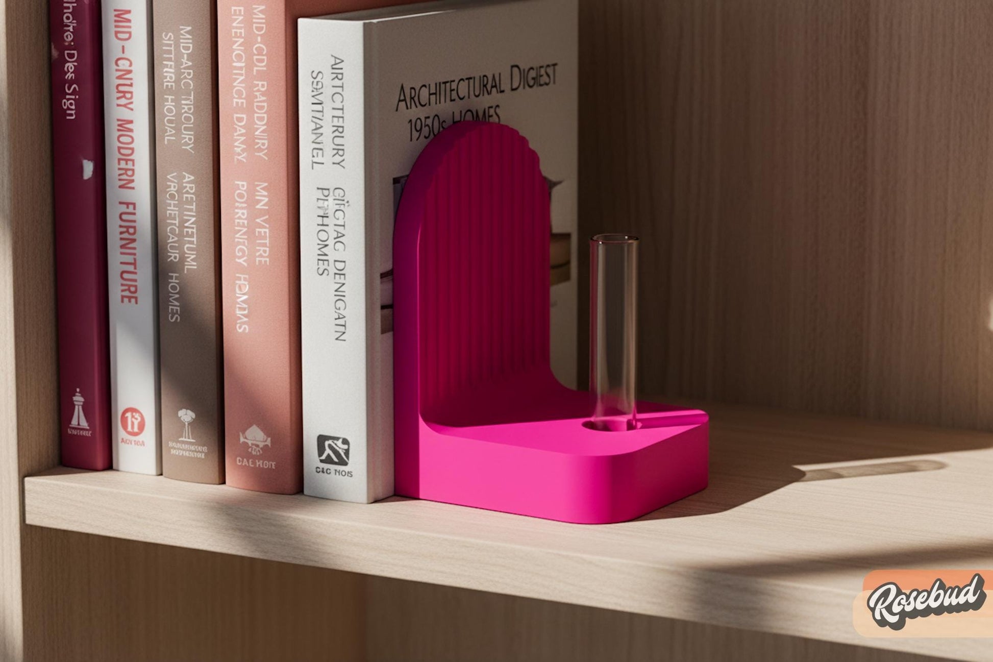 Rosebud HomeGoods Modern 3D Printed Bookend Propagation Station, PLA Plant Decor - Apparel & Accessories