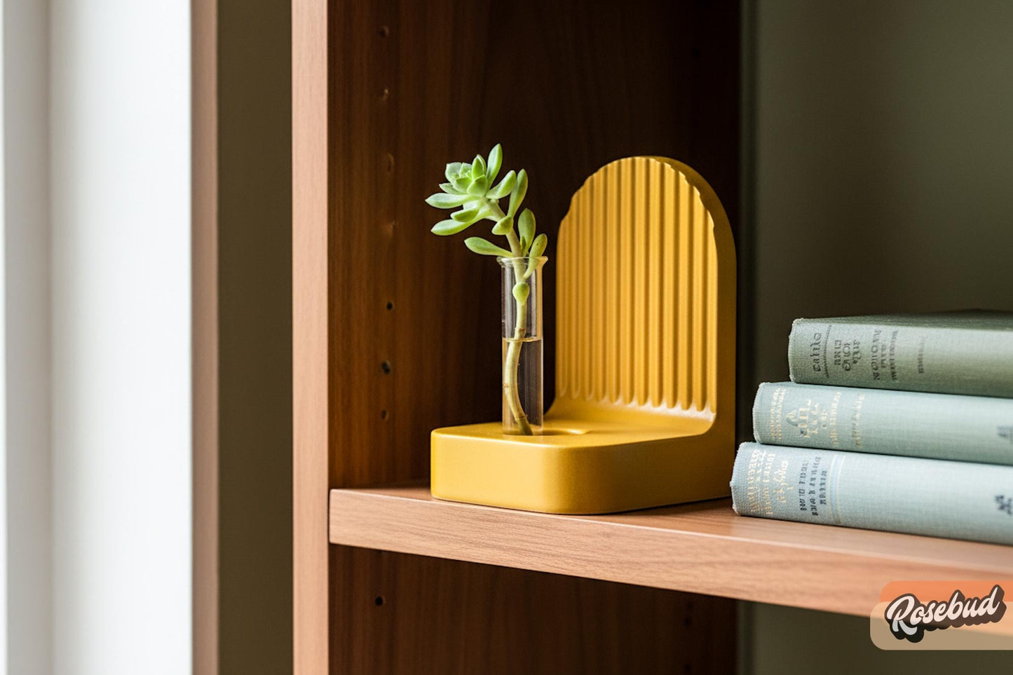 Rosebud HomeGoods Modern 3D Printed Bookend Propagation Station, PLA Plant Decor - Apparel & Accessories