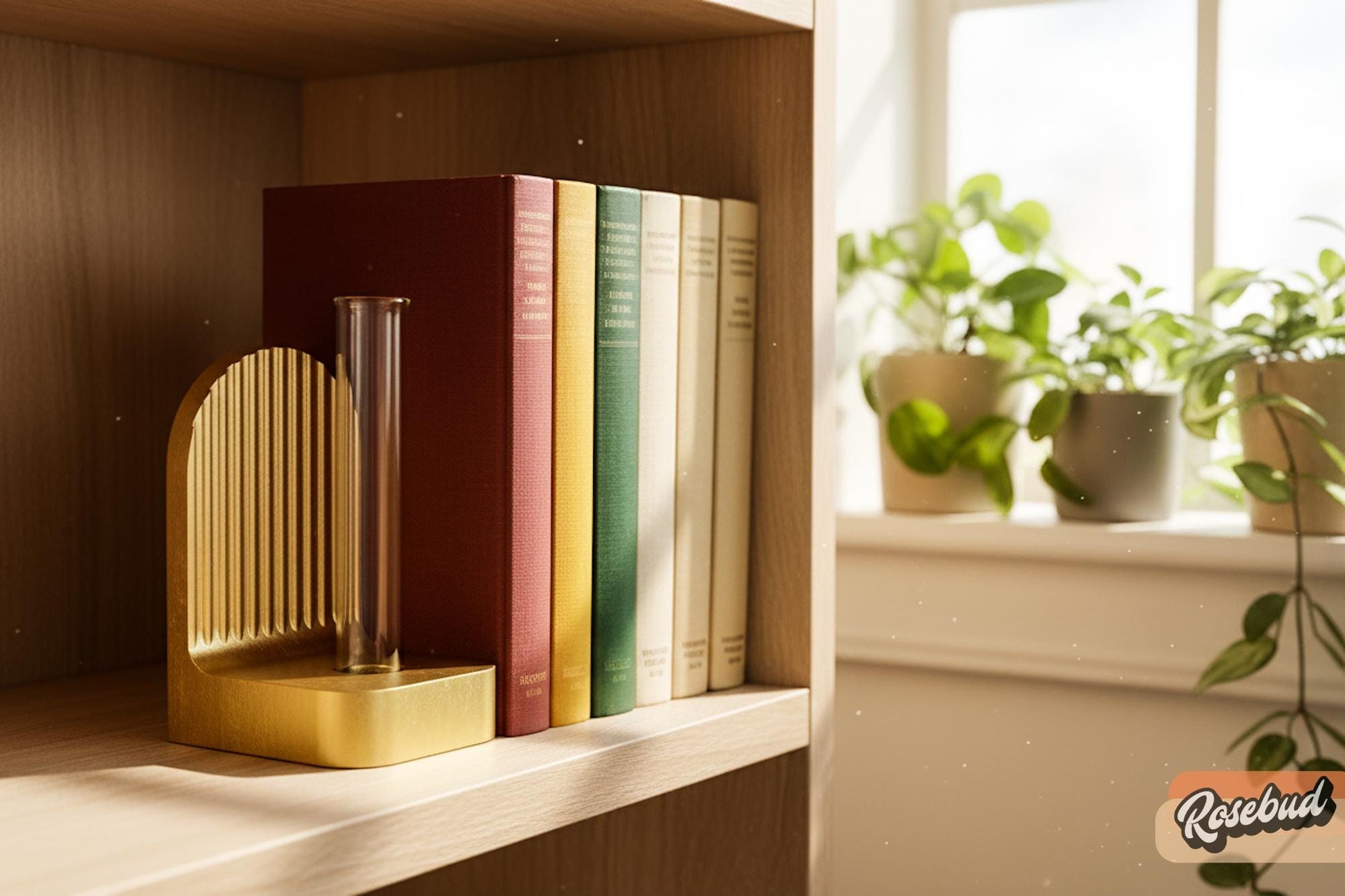 Rosebud HomeGoods Modern 3D Printed Bookend Propagation Station, PLA Plant Decor - Apparel & Accessories