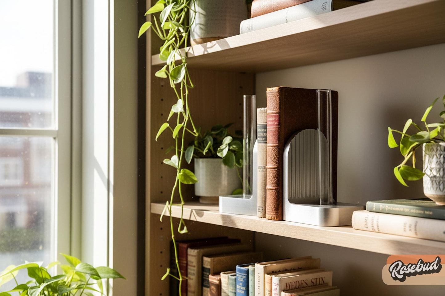 Rosebud HomeGoods Modern 3D Printed Bookend Propagation Station, PLA Plant Decor - Apparel & Accessories