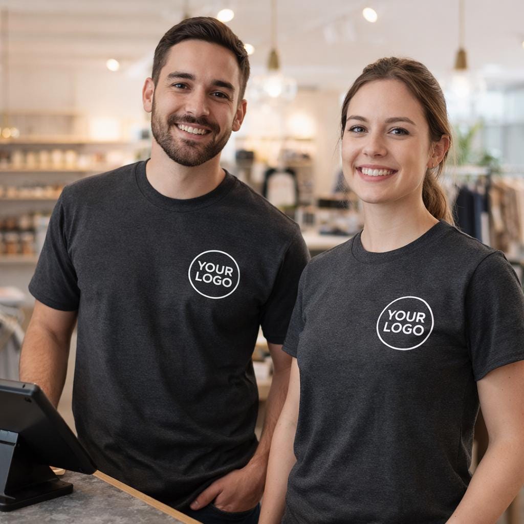 Everyday Customs Co. Custom Logo Business T-Shirt – Personalized Corporate Apparel - Apparel & Accessories