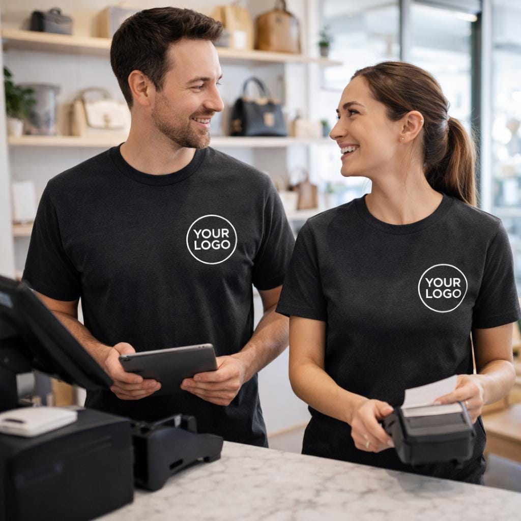 Everyday Customs Co. Custom Logo Business T-Shirt – Personalized Corporate Apparel - Apparel & Accessories