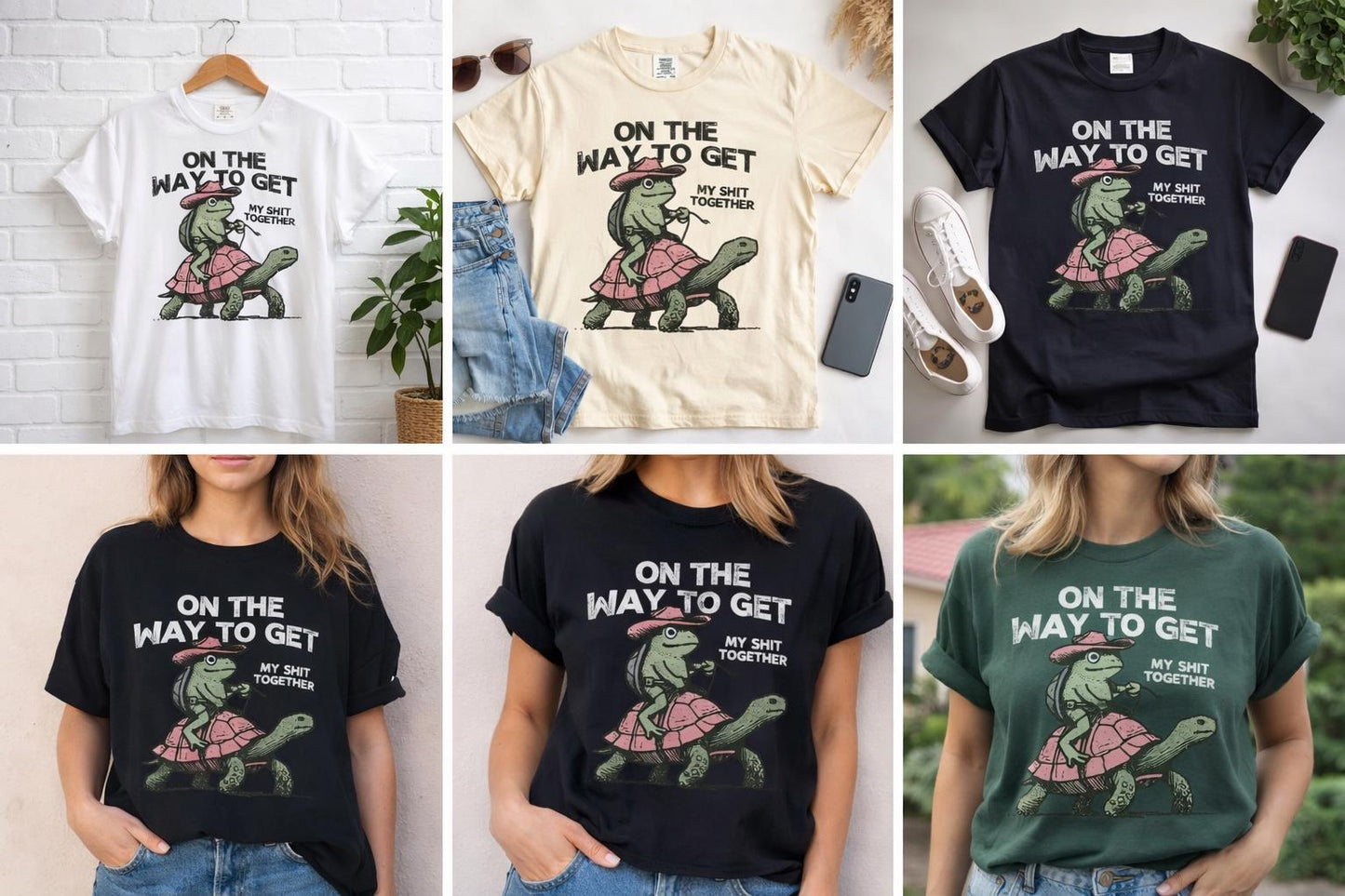 Everyday Customs Co. Funny Turtle Graphic Tee, Vintage Unisex Shirt - Apparel & Accessories