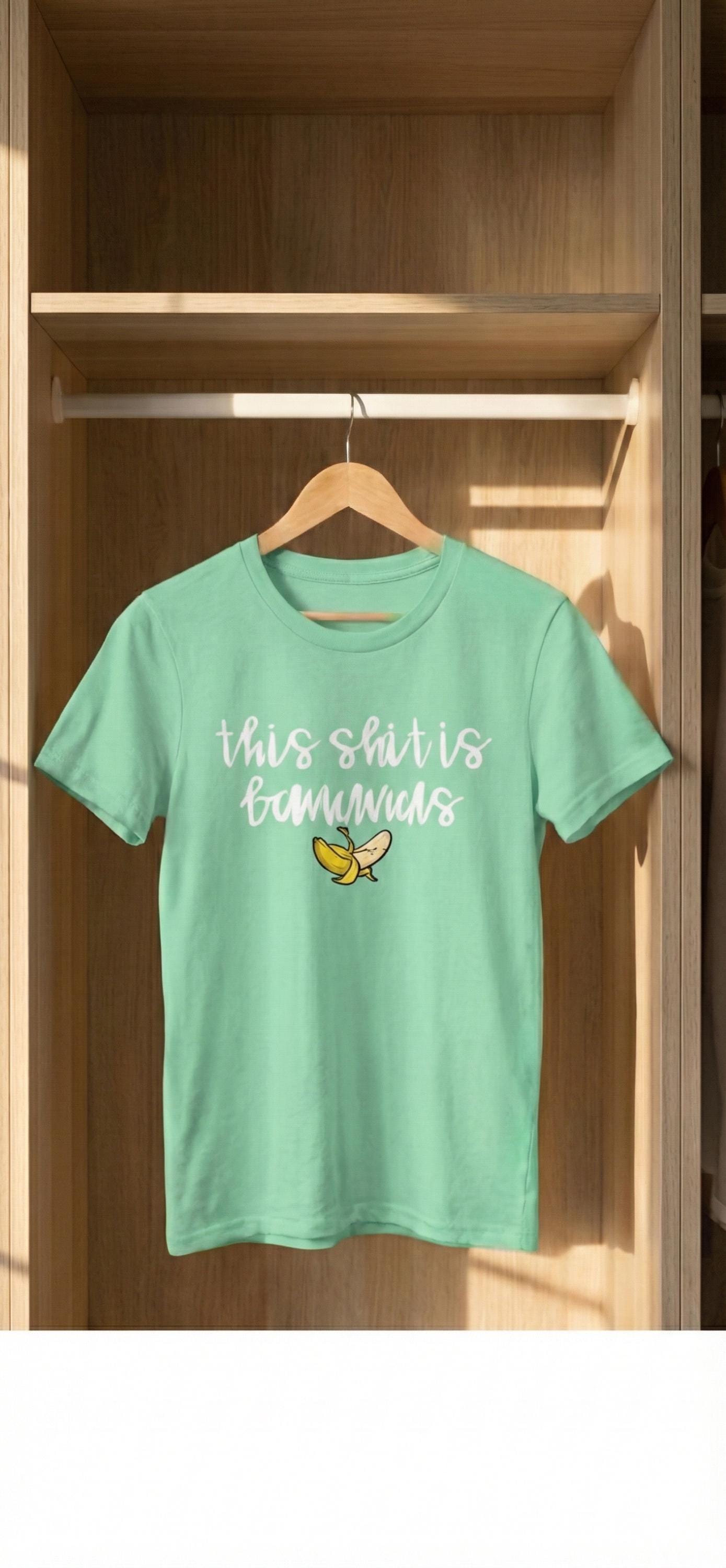 Everyday Customs Co. This Shit Is Bananas Funny Graphic Tee | Unisex Cotton T-Shirt, Trendy Casual Humor Top - Apparel & Accessories