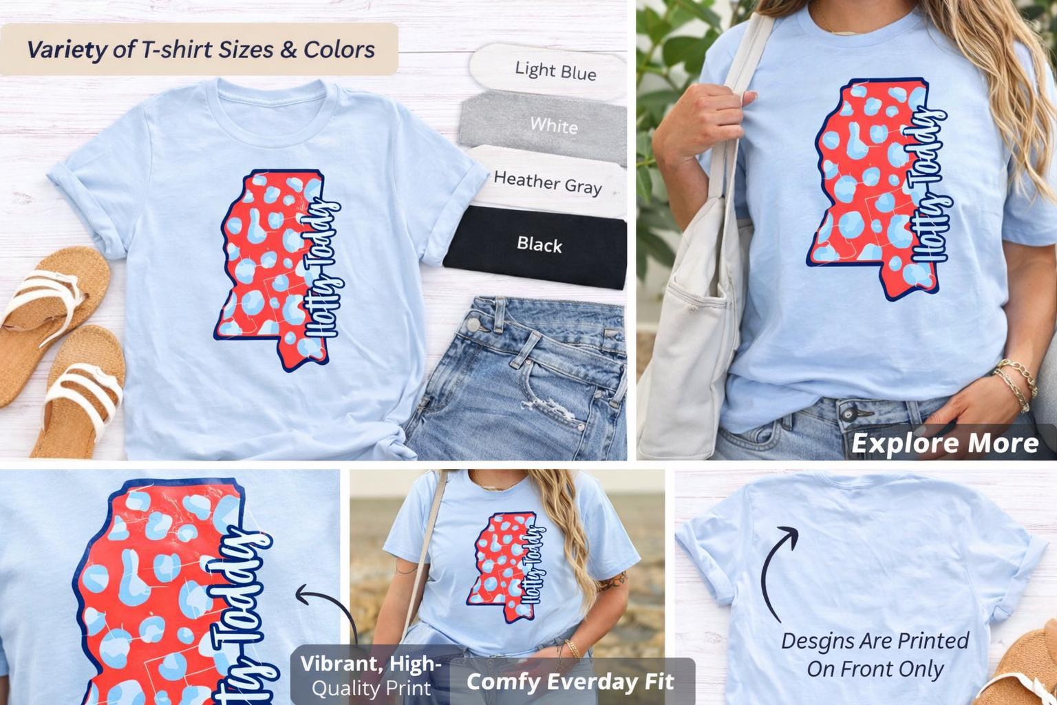 Everyday Customs Co. Hotty Toddy Mississippi Graphic Tee - Crafted with Purpose | Everyday Customs Co. - Apparel & Accessories
