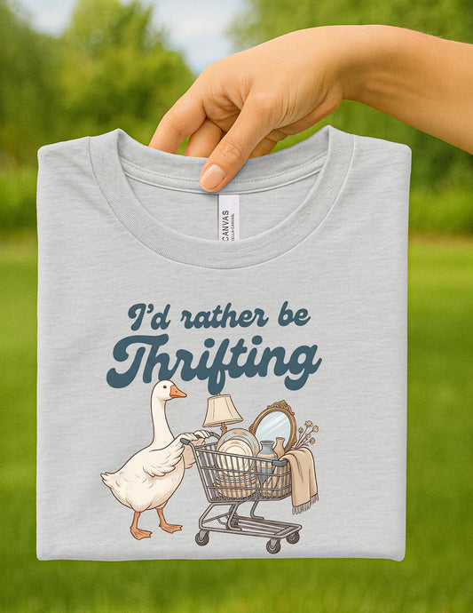 Everyday Customs Co. Funny Goose Thrifting Graphic Tee - Soft Bella Canvas Shirt | Everyday Customs Co. - T-Shirts