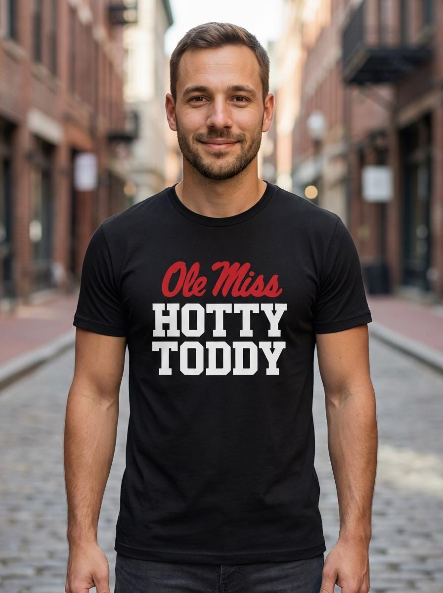 Everyday Customs Co. Ole Miss Hotty Toddy Cotton Game Day Shirt, Rebel Football Tailgate Tee - Apparel & Accessories
