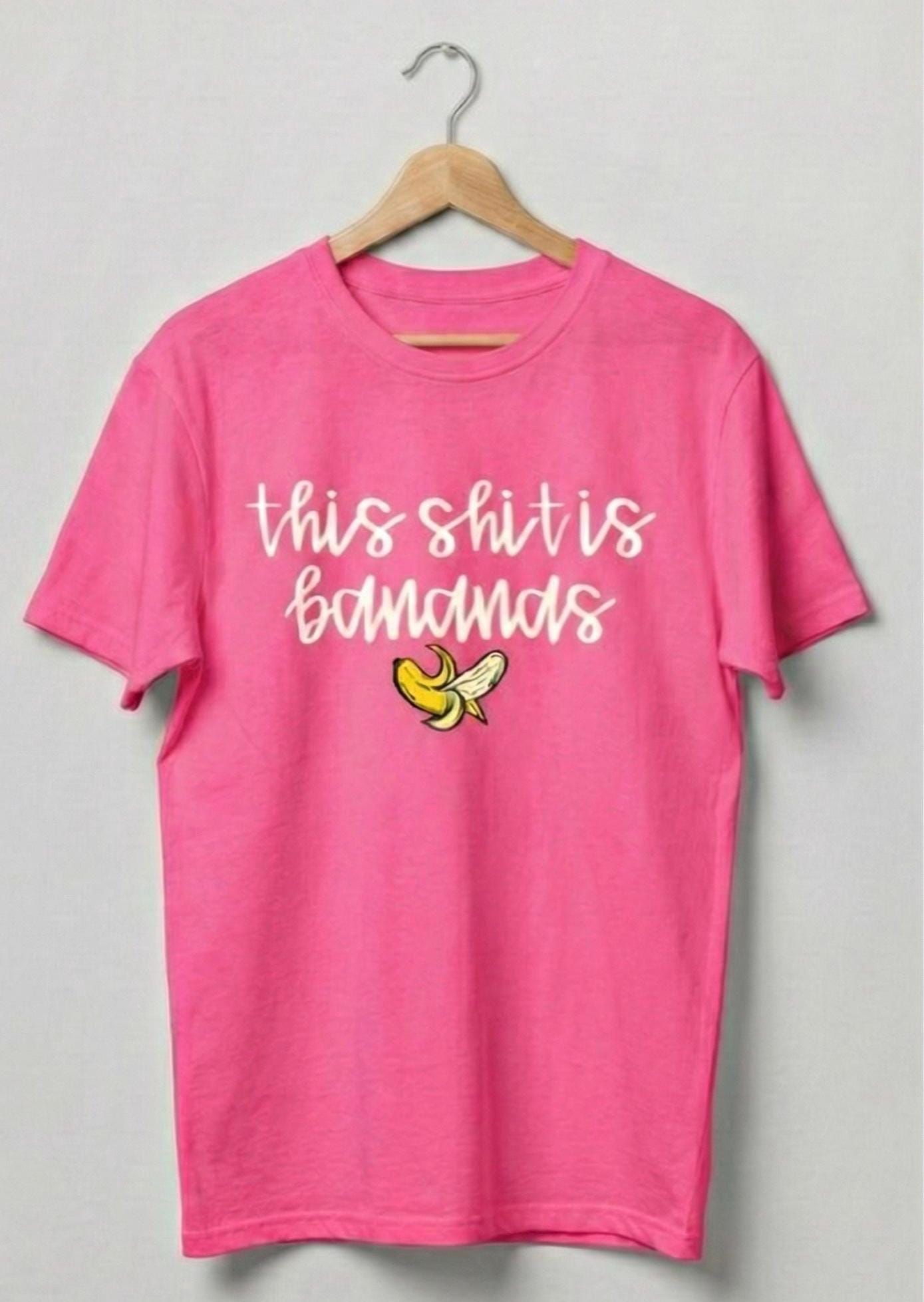Everyday Customs Co. This Shit Is Bananas Funny Graphic Tee | Unisex Cotton T-Shirt, Trendy Casual Humor Top - Apparel & Accessories