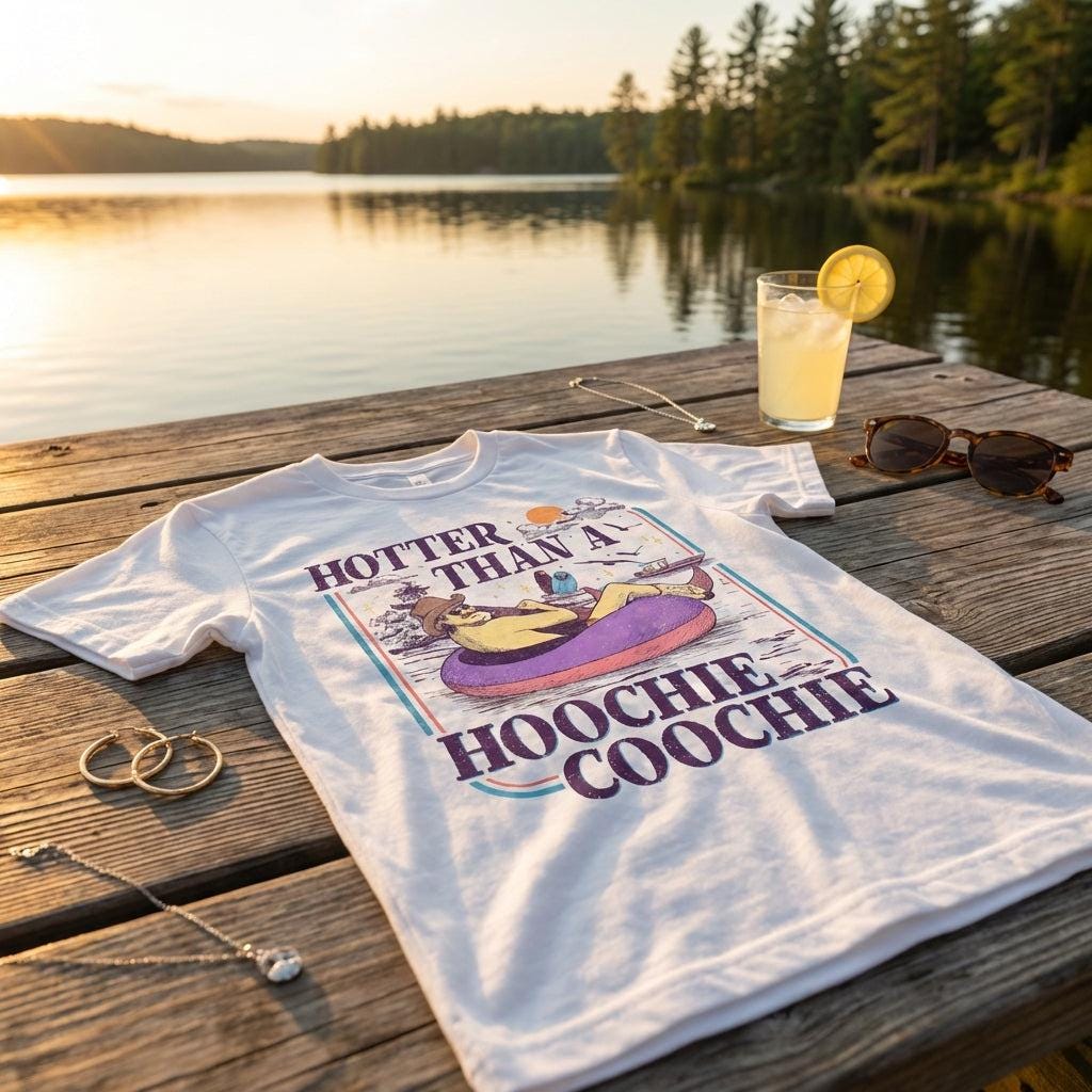 Everyday Customs Co. Retro Lake Graphic Tee - Crafted for Summer Weekends | Everyday Customs Co. - T-Shirts