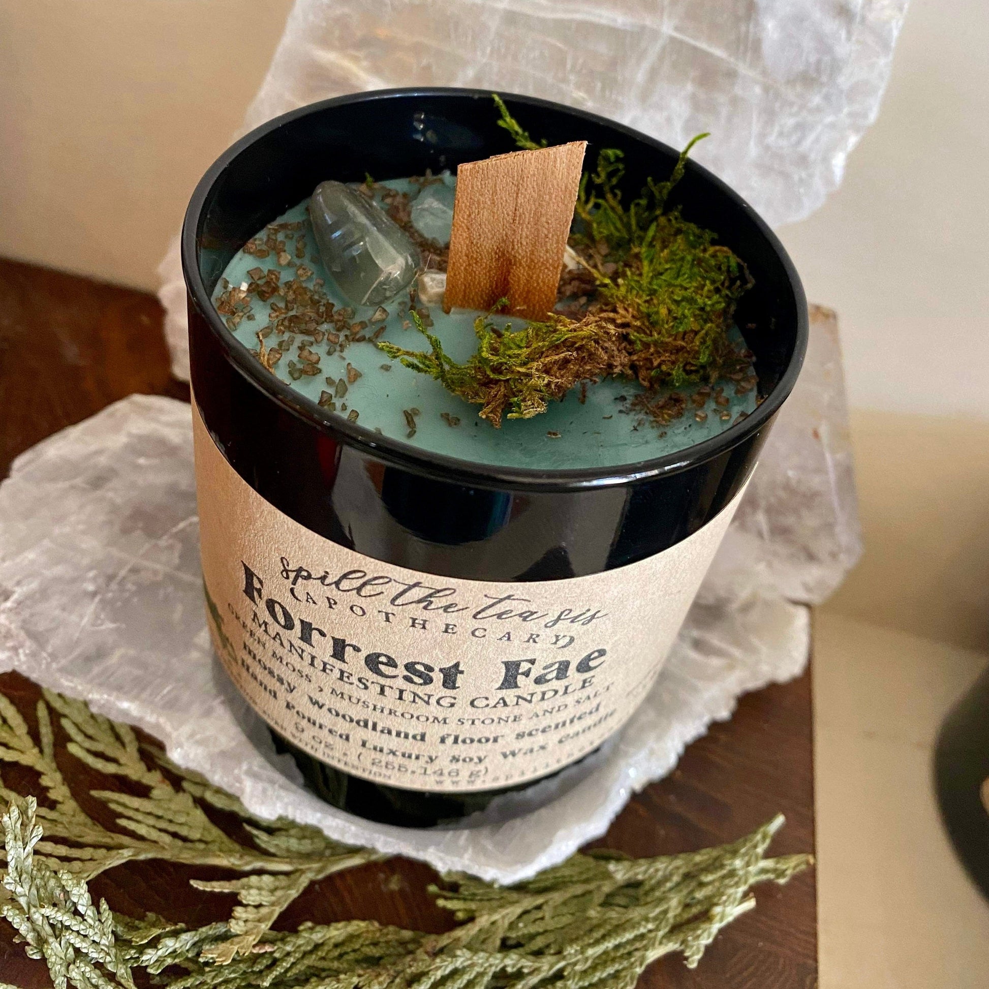 Spill The Tea Sis Apothecary Forest Fae Candle | Fairy Magic & Woodland Intention Soy Wax Candle - Apparel & Accessories