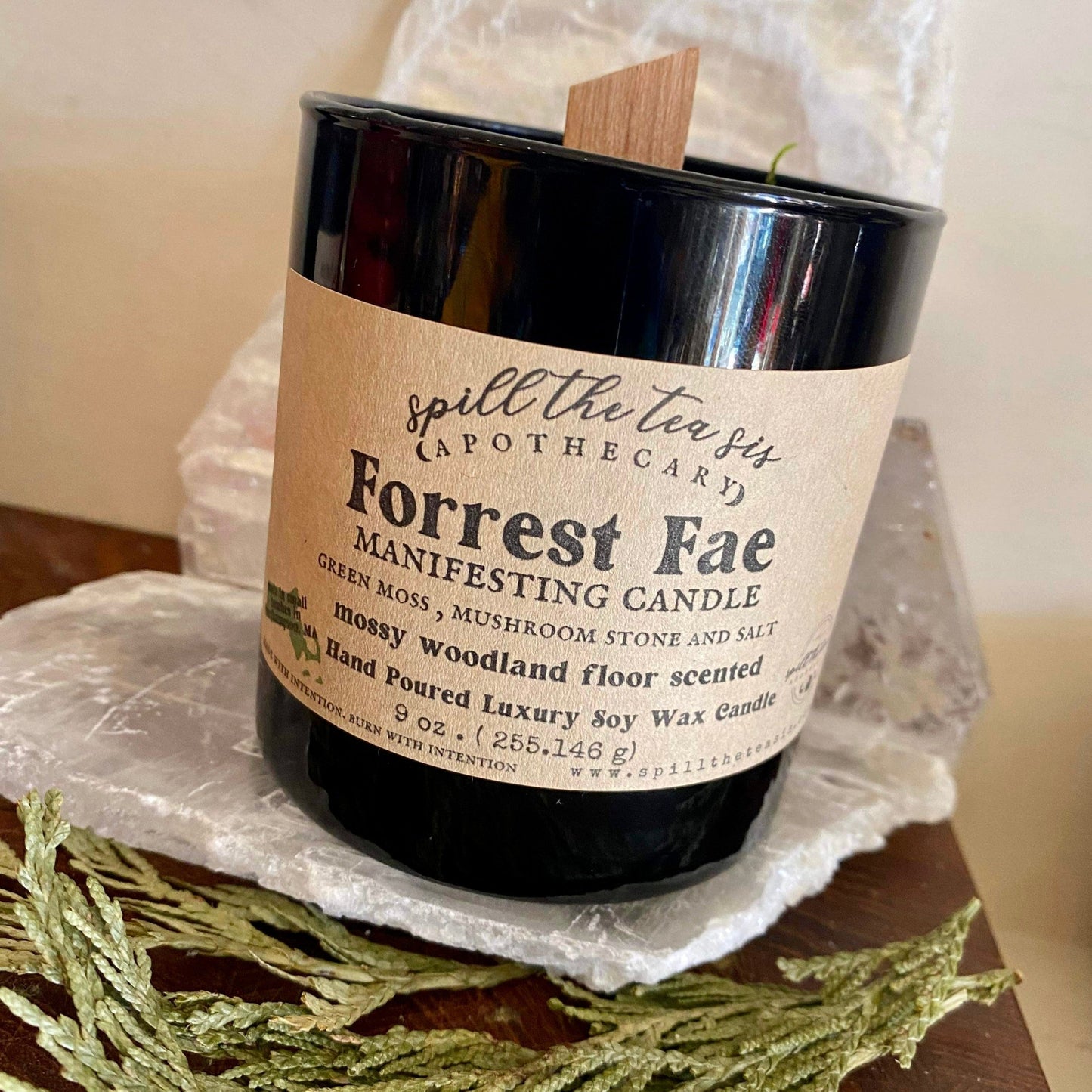 Spill The Tea Sis Apothecary Forest Fae Candle | Fairy Magic & Woodland Intention Soy Wax Candle - Apparel & Accessories