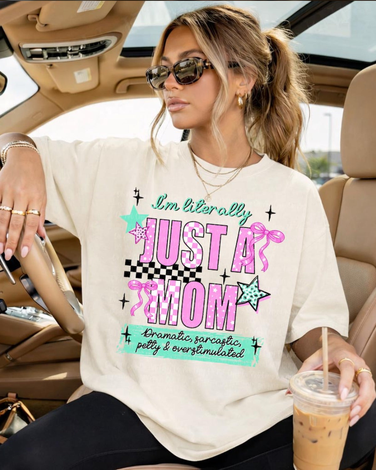Im Literally Just A Mom Tee - Comfort Colors Graphic Tee | Everyday Customs Co.
