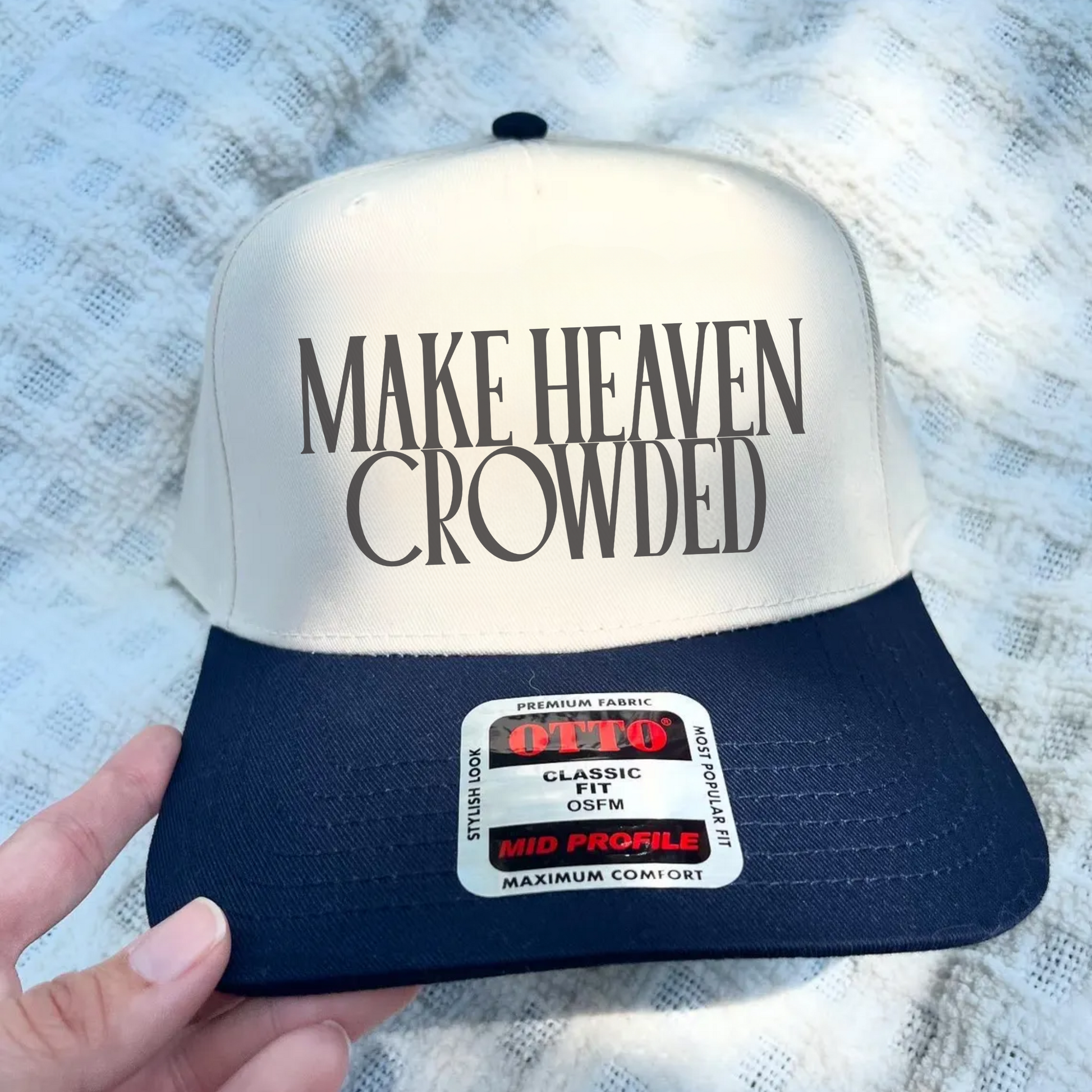 Hey Jude Graphic Tees Make Heaven Crowded Trucker Hat | Christian Faith Cap - Apparel & Accessories