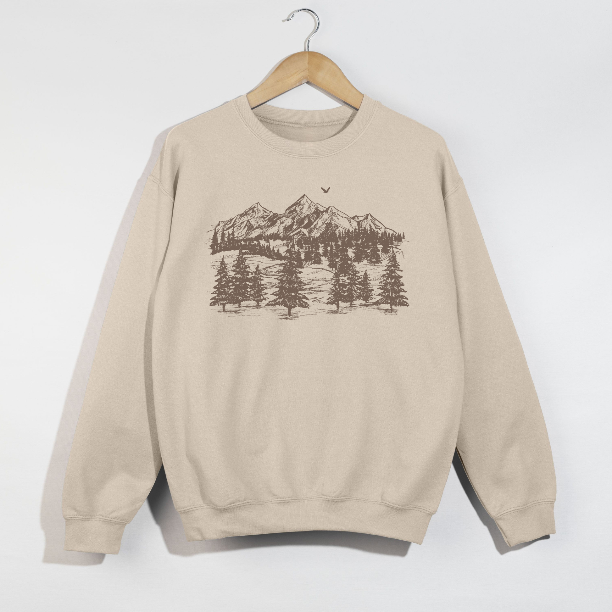 Hey Jude Graphic Tees Mountain View Crewneck Sweatshirt - Apparel & Accessories