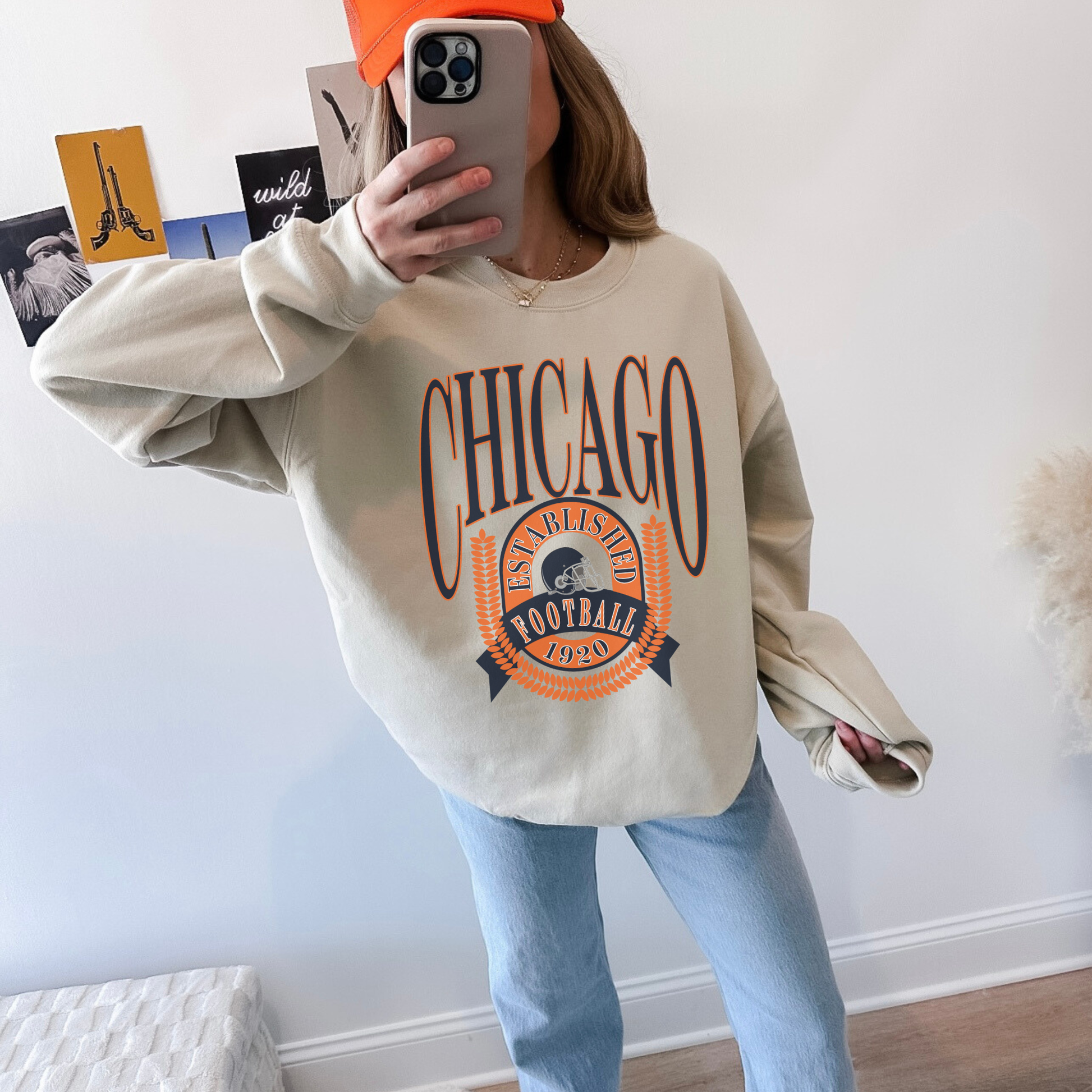 Hey Jude Graphic Tees Chicago Football 1920 Vintage Crewneck - Crafted with Purpose | Everyday Customs - Apparel & Accessories