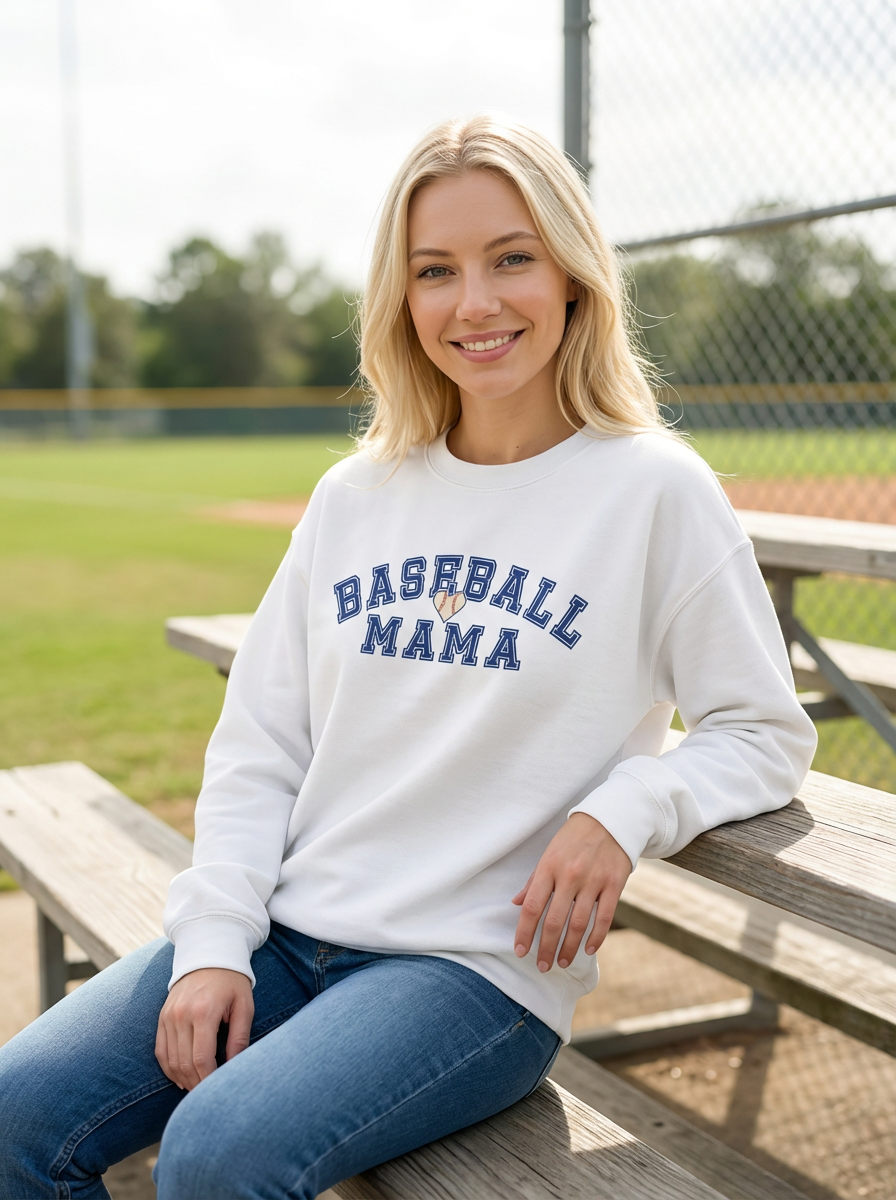 Everyday Customs Co. Baseball Mama Graphic Sweatshirt - Crafted with Purpose | Everyday Customs Co. - Sweatshirts