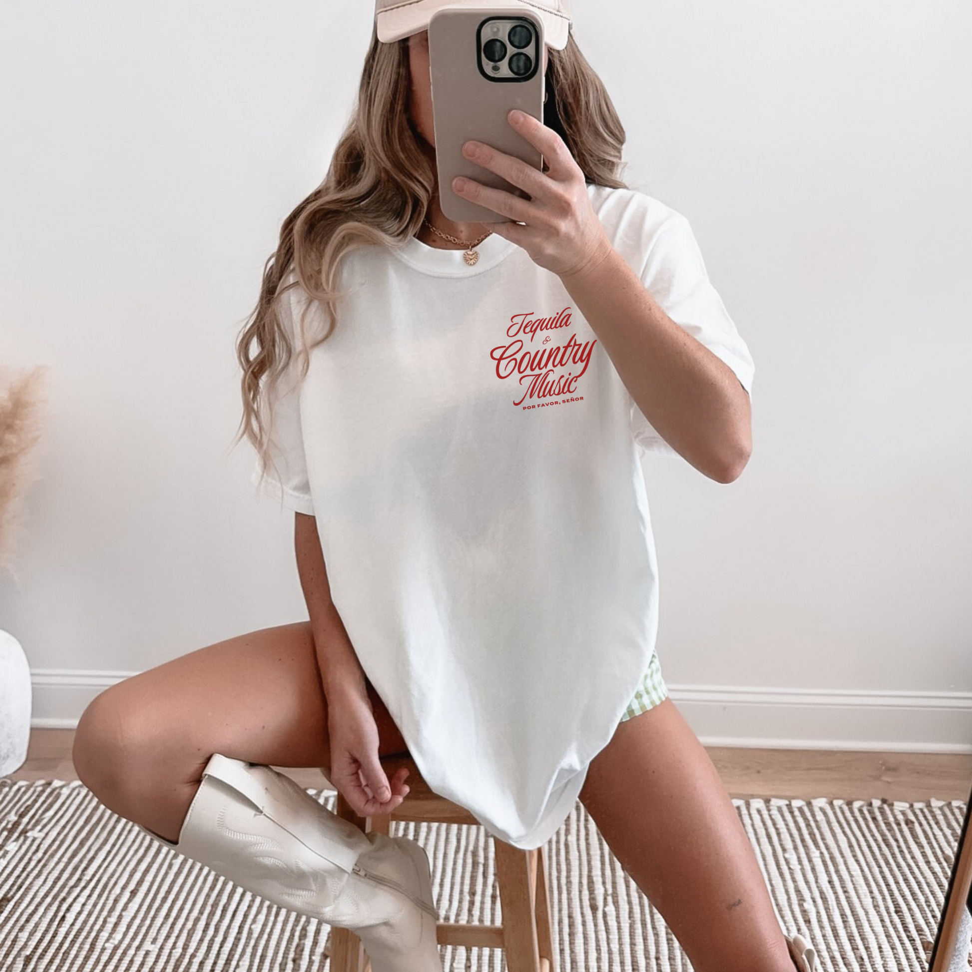Hey Jude Graphic Tees Tequila & Country Music Western Tee - Comfort Colors 1717 | Everyday Customs Co. - Apparel & Accessories