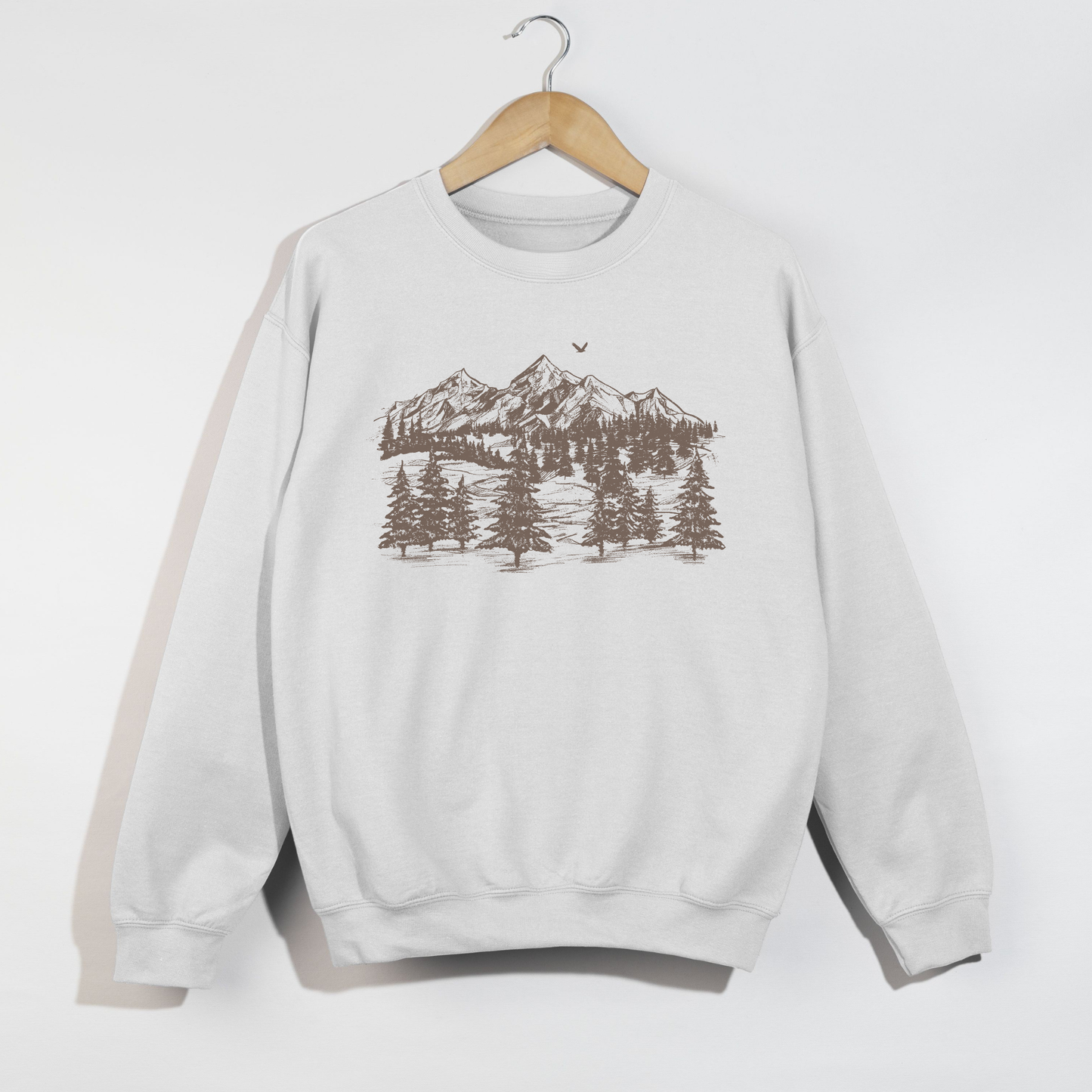 Hey Jude Graphic Tees Mountain View Crewneck Sweatshirt - Apparel & Accessories