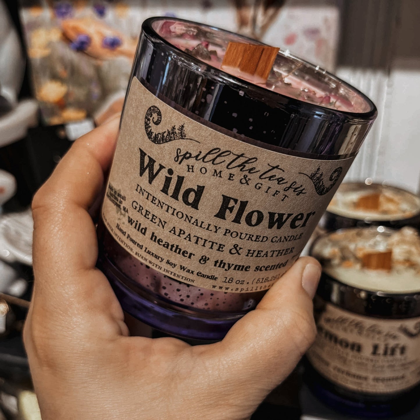 Spill The Tea Sis Apothecary Wild Flower Manifesting Soy Wax Candle - 9Oz - Jar Color May Vary - T-Shirts