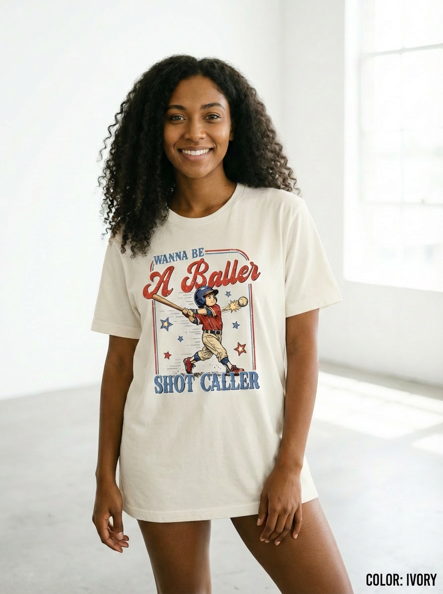 Everyday Customs Co. Wanna Be A Baller Shot Caller T Shirt - T-Shirts